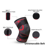 Sports Knee Support Knee Brace Pressurized Elastic Knee Pads Support Fitness Basketball Volleyball Breathable Bandage