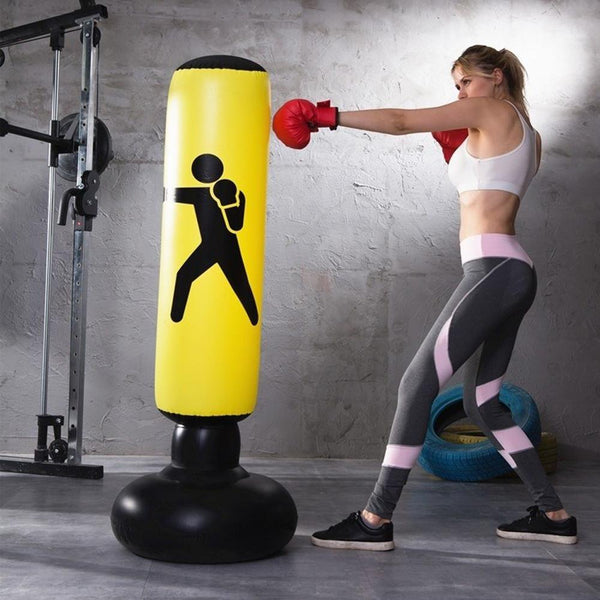 Vertical Inflatable Boxing Bag PVC Thickening Boxing Pillar Tumbler Fight Column Punching Bag Fitness Tool