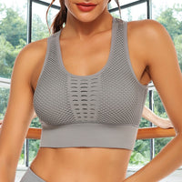 Hot Fitness Women's T-shirts Workout Sports Bra Yoga Vest Backless Solid Quick Dry Running Gym Sport bra Yoga Shirts Tank Top