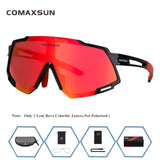 COMAXSUN Professional Polarized 5 Len Cycling Glasses MTB Road Bike Sport Mirror Sunglasses Bike Eyewear UV400 Bicycle Goggles